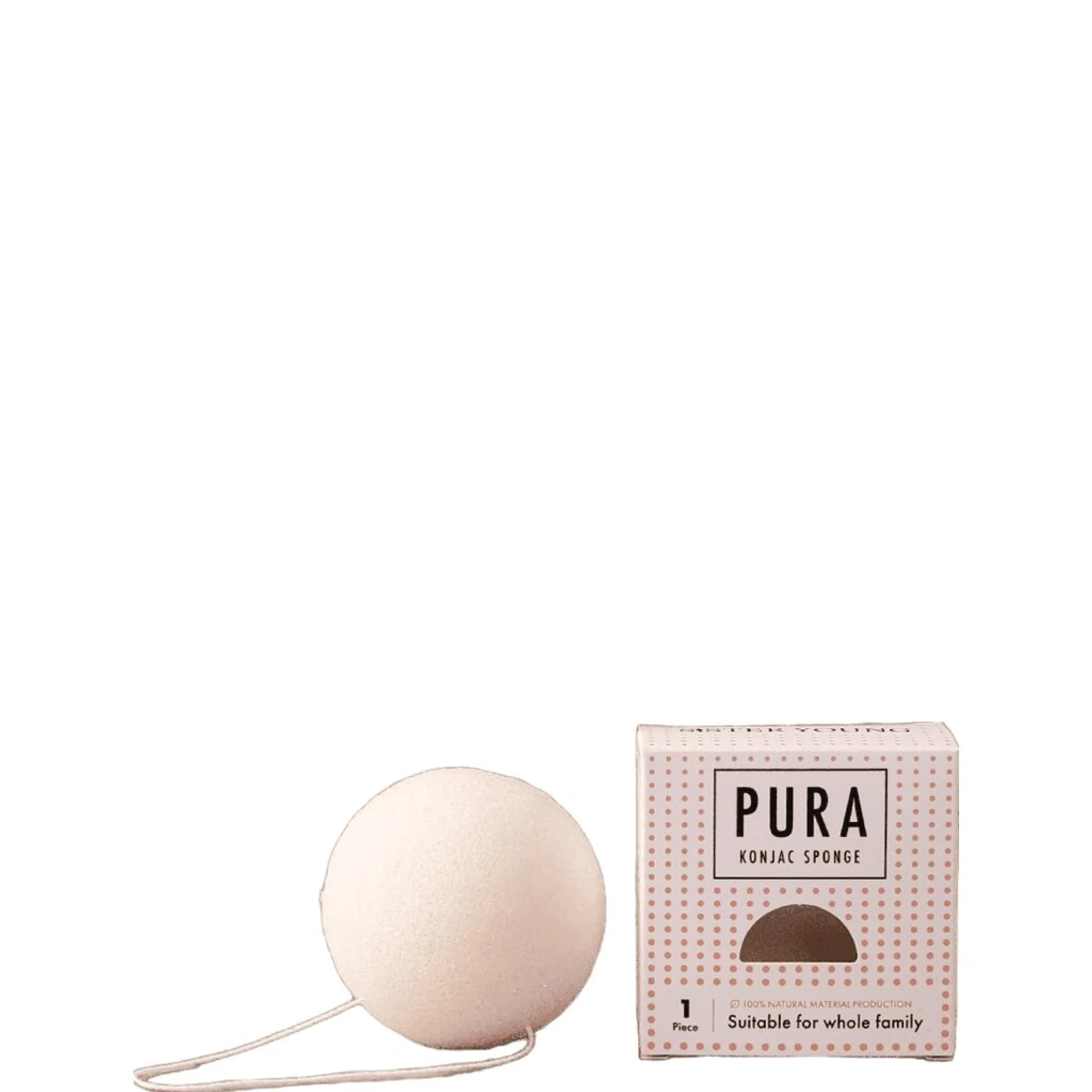 Sister Young PURA WHITE konjac sponge Meikkisieni