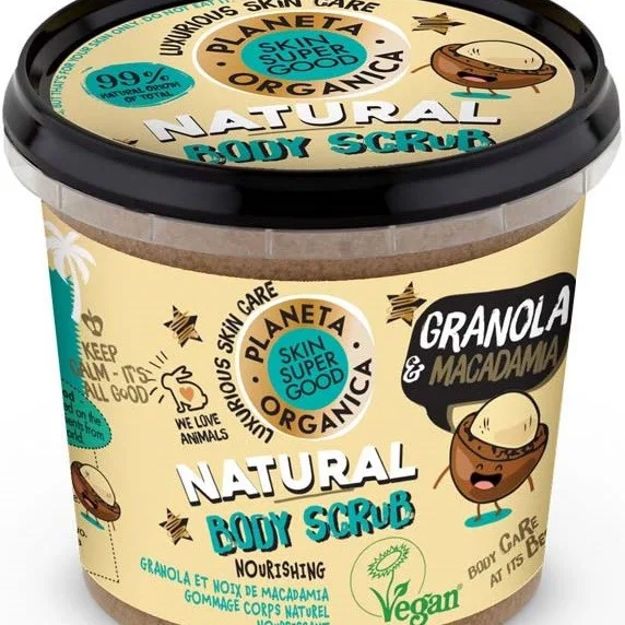 Skin Super Good Natural Body Scrub Granola & Macadamia 360 ml