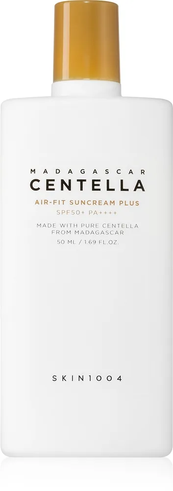 SKIN1004 Madagascar Centella Air-Fit Suncream Plus Beskyttende mineralcreme til sensitiv hud SPF 50+ 50 ml
