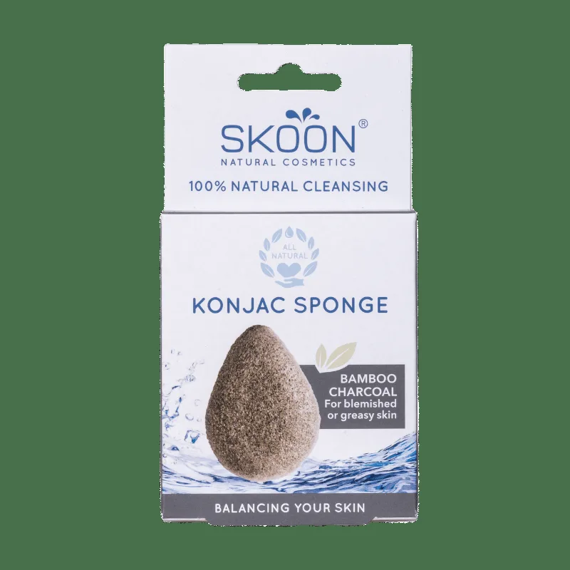 Skoon Konjac Sponge Bamboo Charcoal (1 stk)