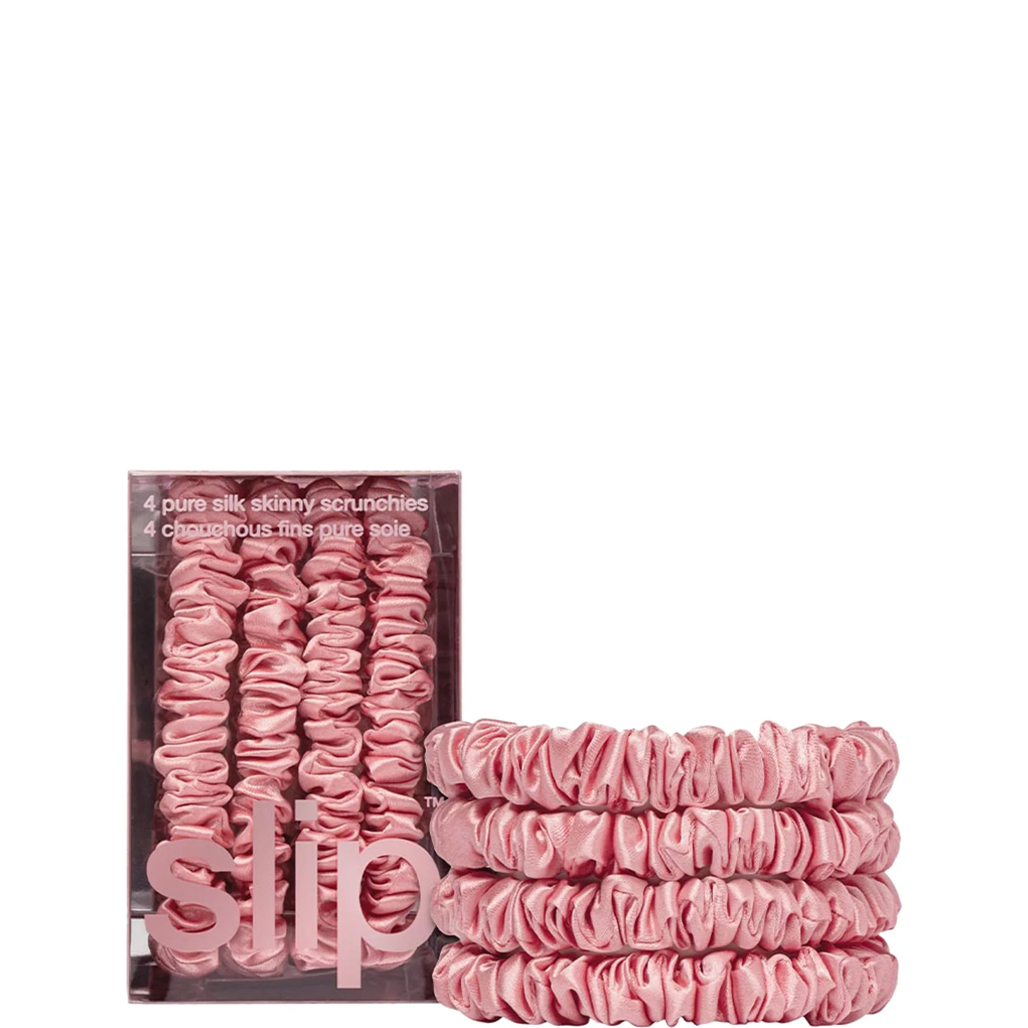 Slip Pure Silk Skinny Scrunchies - Rose Hårsnodd