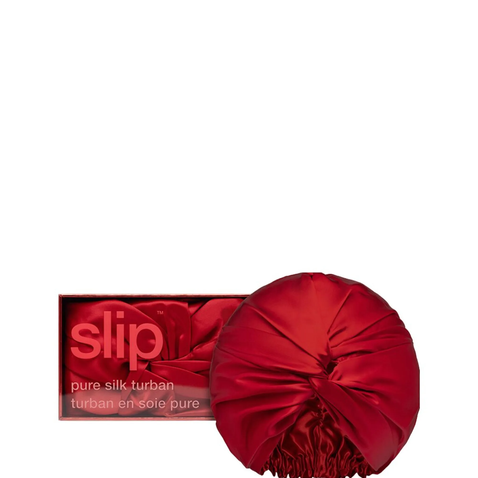 Slip Pure Silk Turban - Scarlet Handduk