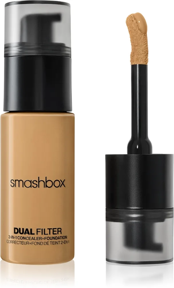 Smashbox DUAL-FILTER 2-in-1 Concealer + Foundation meikkivoide ja peitevoide sävy Medium 17 Olive 23.6 ml