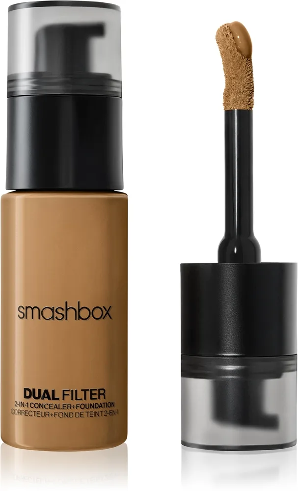 Smashbox DUAL-FILTER 2-in-1 Concealer + Foundation meikkivoide ja peitevoide sävy Tan 25 Olive 23.6 ml