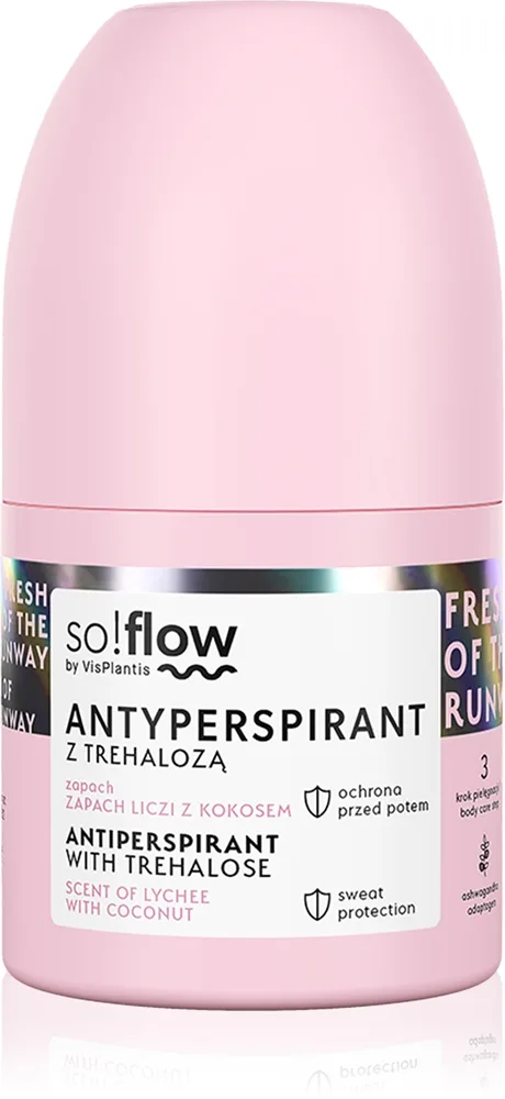 so!flow Antiperspirant Antiperspirant Roll-On Til kvinder Scent of Lychee with Coconut 50 ml