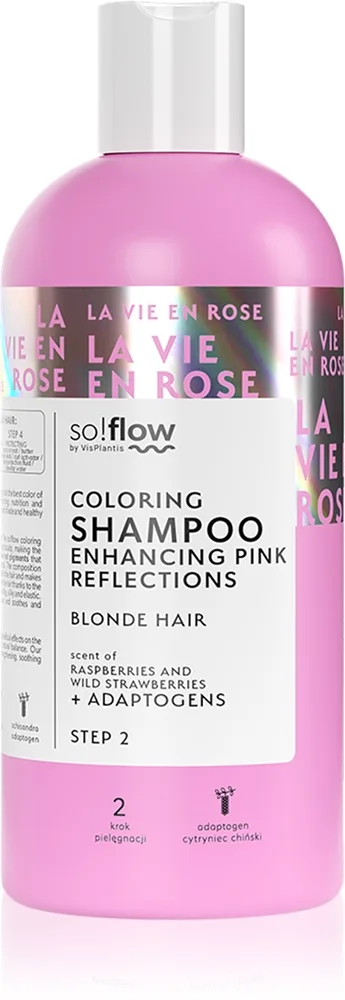 so!flow Coloring Shampoo Blonde Hair sävyttävä shampoo vaaleille hiuksille sävy Pink 300 ml