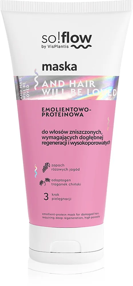 so!flow Damaged Hair Protein-Emollient Mask vahvistava naamio vaurioituneille hiuksille 200 ml