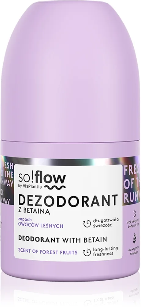 so!flow Deodorant Roll-On Deodorant Til kvinder Betain Scent Of Forest Fruits 50 ml