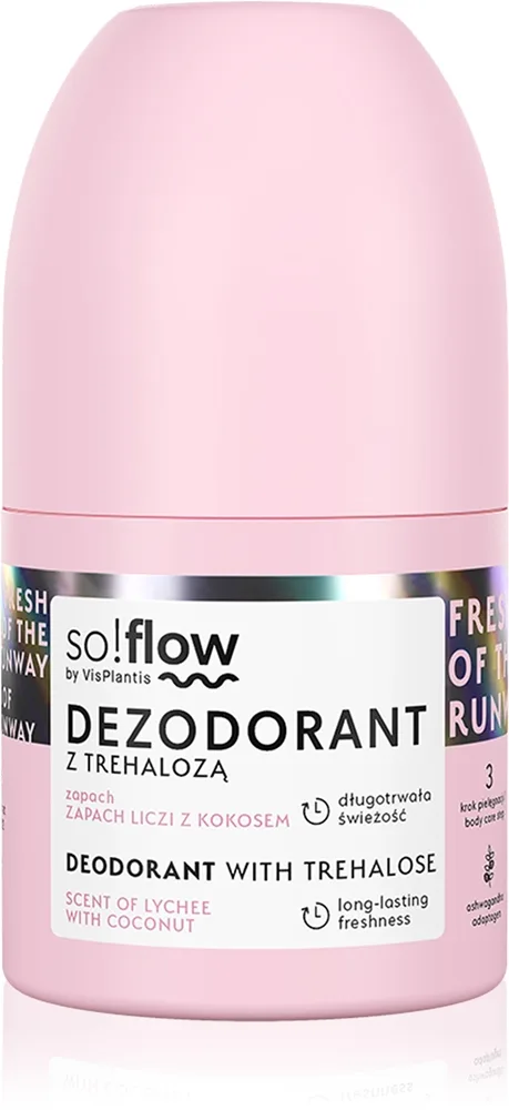 so!flow Deodorant Roll-On Deodorant Til kvinder Scent Of Lychee with Coconut 50 ml