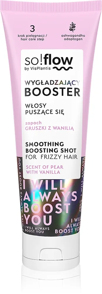 so!flow Frizzy and Dry Hair Smoothing Boosting Shot Udglattende serum Til at behandle kruset hår 75 ml