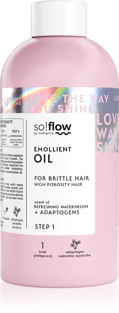 so!flow High Porosity Hair Emollient Oil Fugtende olie Til skørt og stresset hår 150 ml