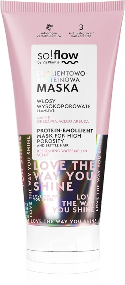 so!flow High Porosity Hair Protein-Emollient Mask Befästande mask For bräckligt och stressat hår 200 ml