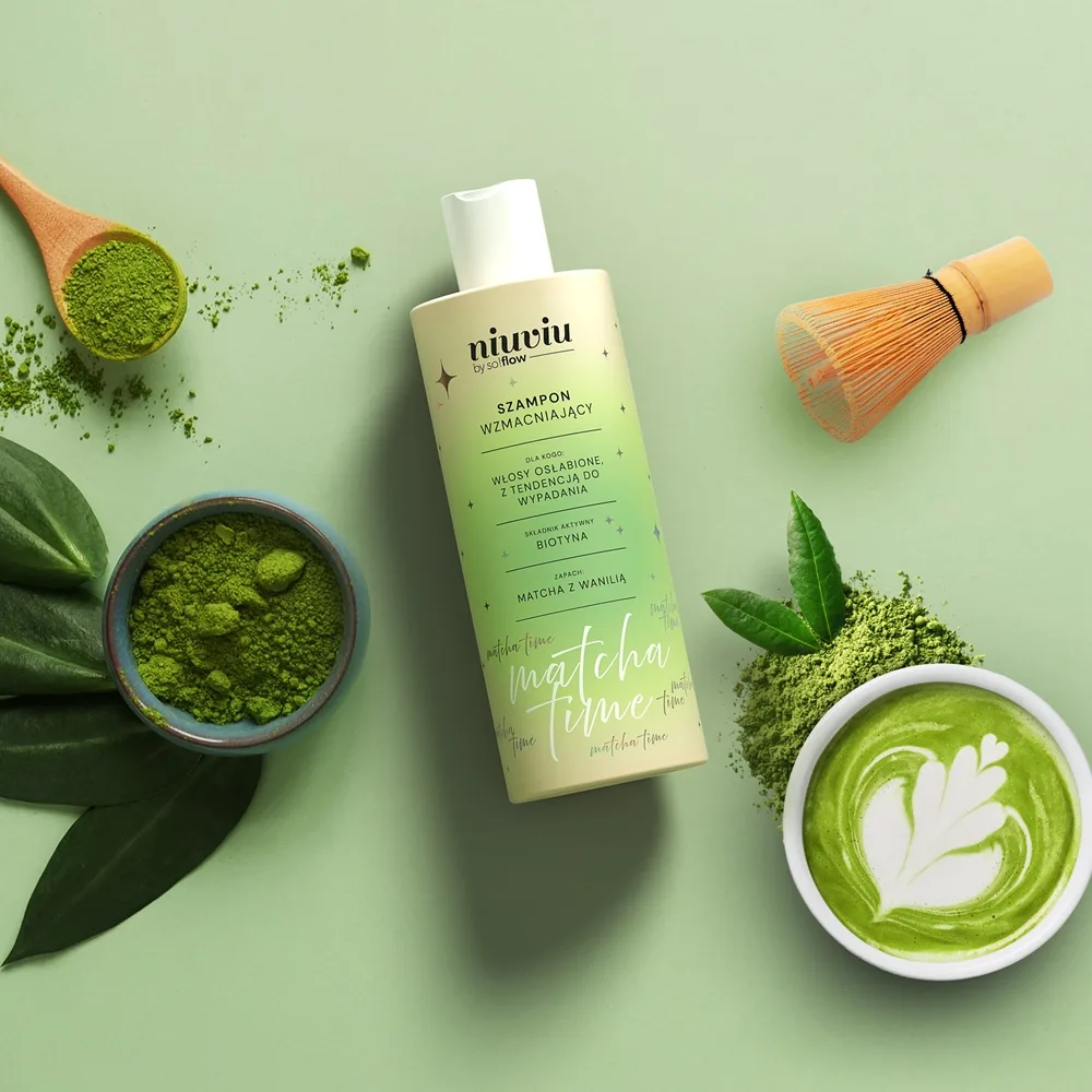 so!flow Matcha Time Strengthening Shampoo Energigivende shampoo Til skrøbeligt hår 300 ml