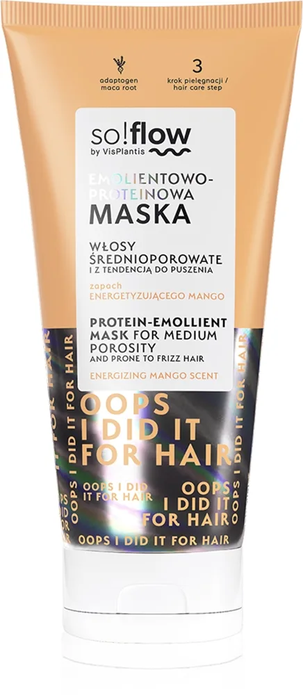 so!flow Medium Porosity Hair Protein-Emollient Mask Hårmask För att behandla krull 200 ml