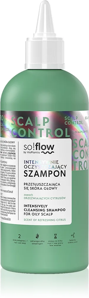 so!flow Oily Scalp Intensively Cleansing Shampoo puhdistava shampoo rasvoittuvalle hiuspohjalle 200 ml