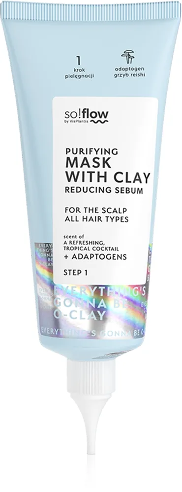 so!flow Purifying Mask Reducing Sebum syväpuhdistava naamio rasvoittuvalle hiuspohjalle 100 ml