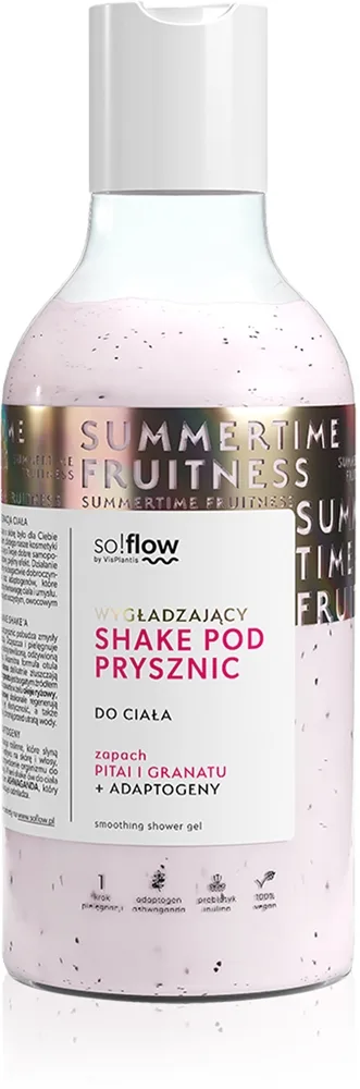 so!flow Smoothing Shower Shake suihkugeeli kaikille ihotyypeille Pithaja & Pomegranate 400 ml