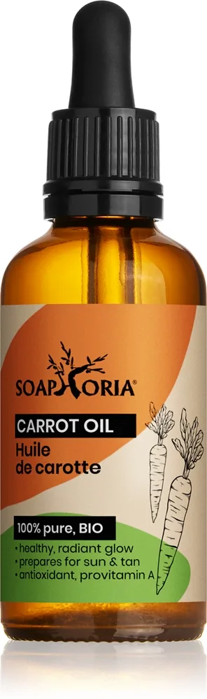 Soaphoria Organic Carrot Oil Nærende gulerods olie til ansigt, krop og hår 50 ml