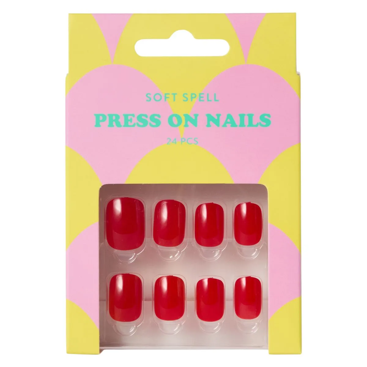 Soft Spell Press On Cherry Red 24pcs