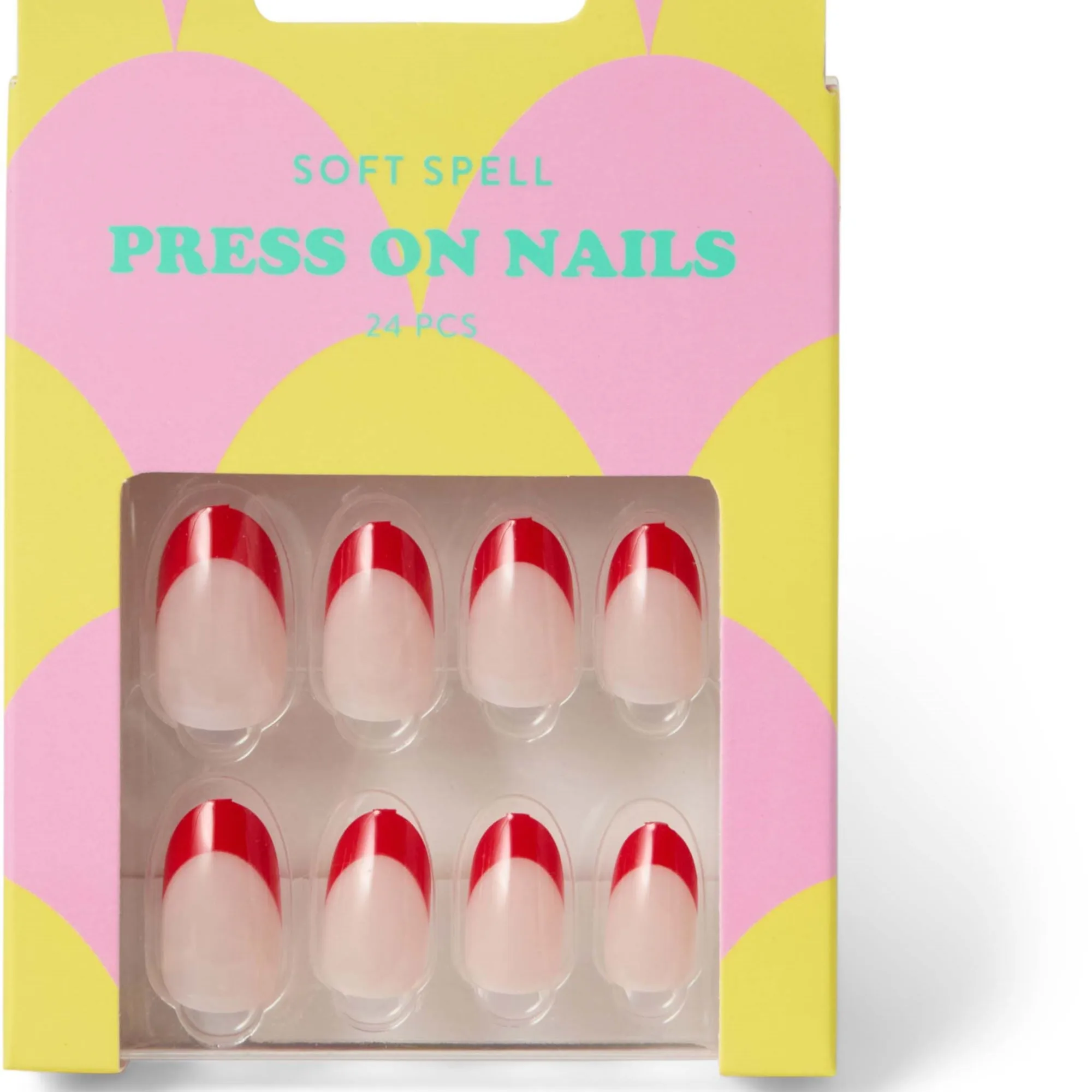 Soft Spell Press On Nails Cherry French 24 St.