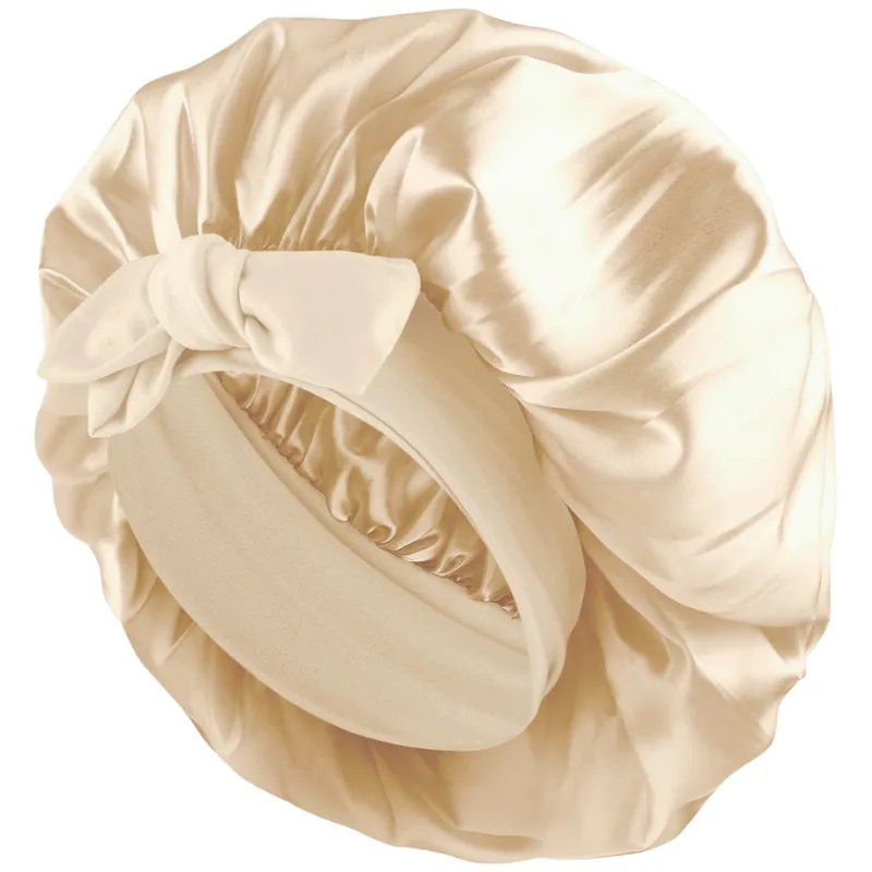 SOHO Makena Satin Hår Bonnet Beige (1 stk)