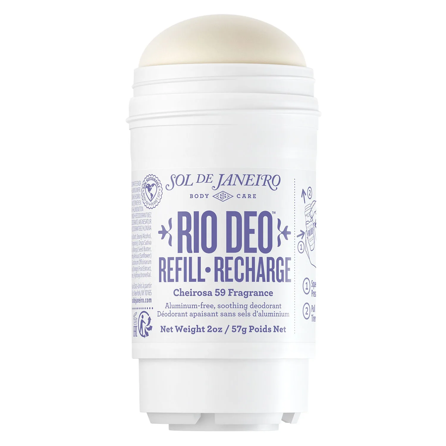 Sol de Janeiro Rio Deo ’59 Aluminium-fri deodorantsticka 57 g