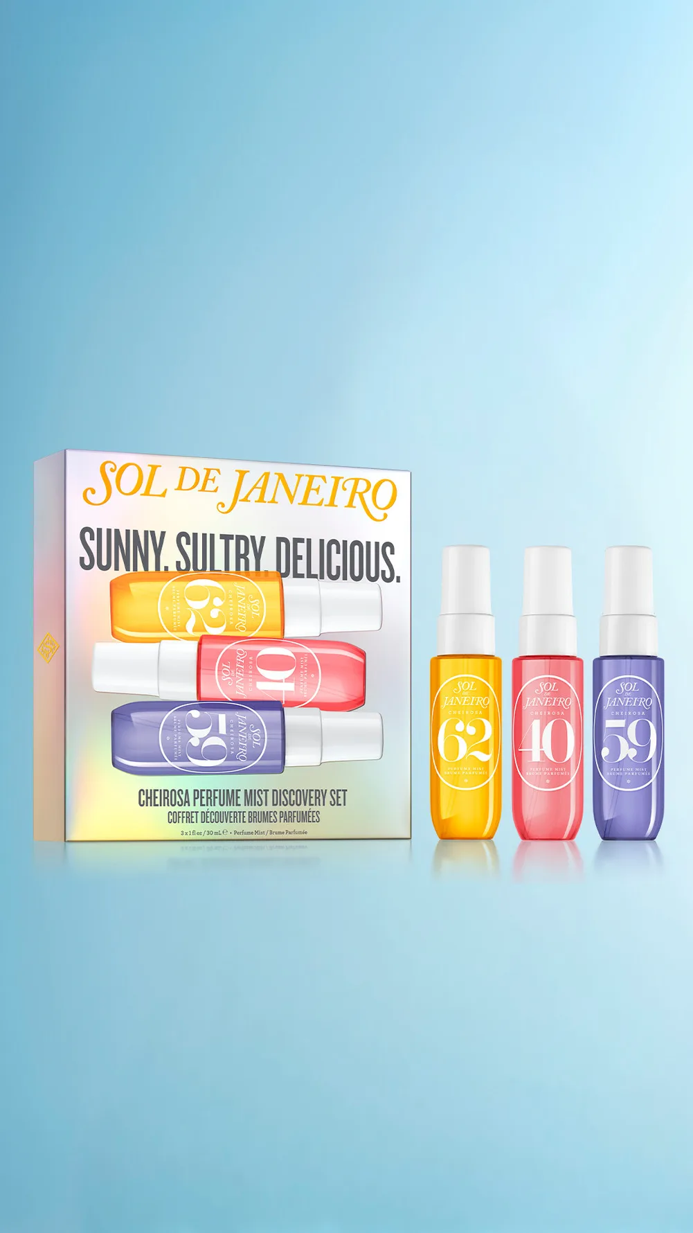 Sunny. Sultry. Delicious. Cheirosa Perfume Mist Discovery Set 90 ml