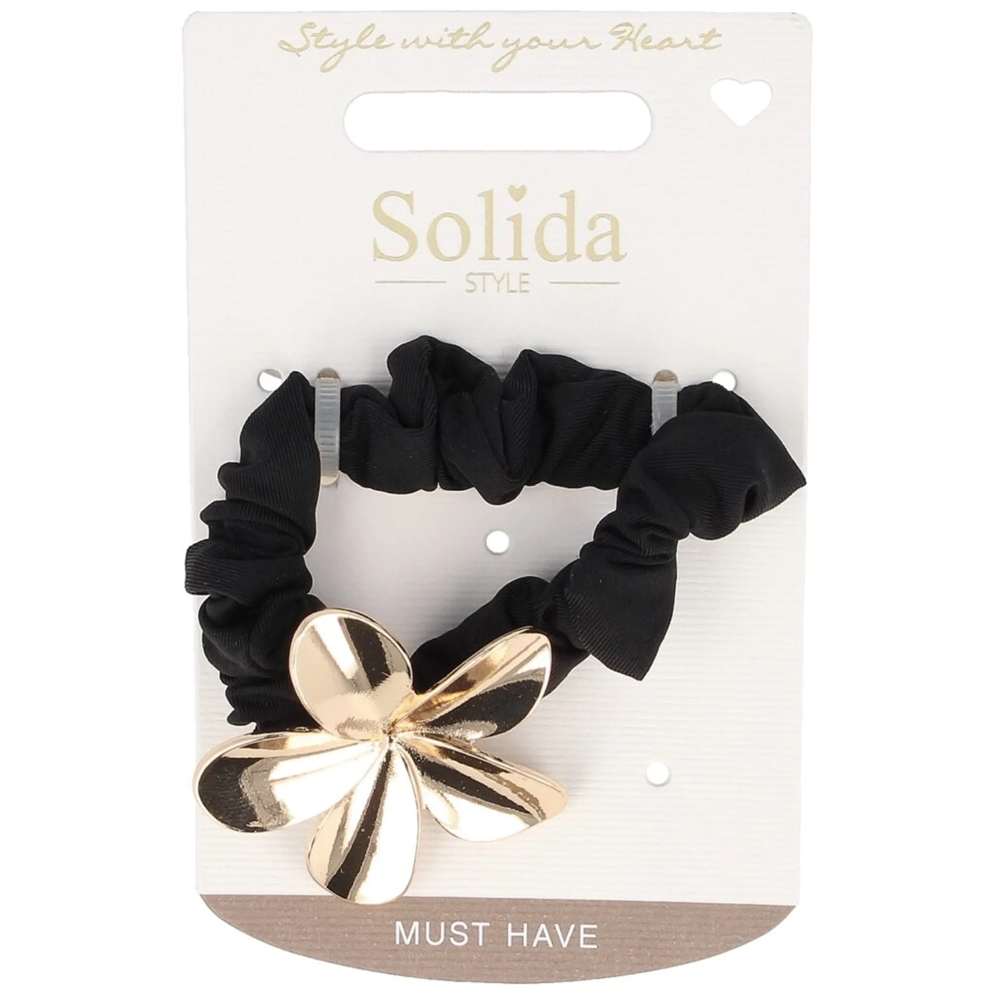 Solida Haagummi Blumen Applikation Hårsnodd