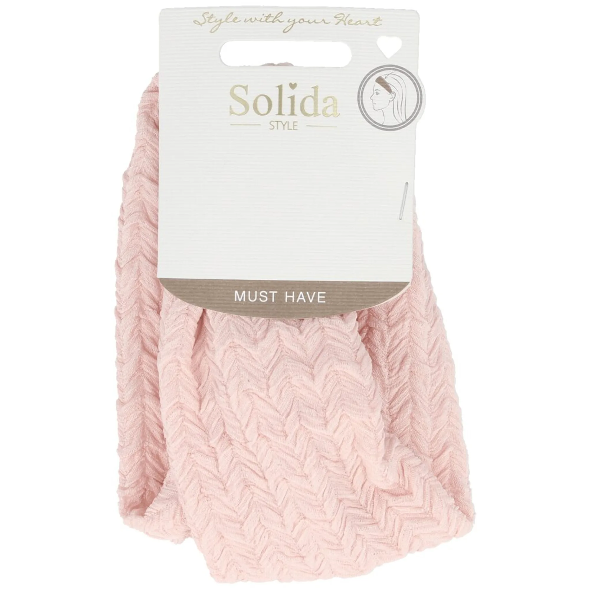 Solida Haarband flach rosa Hårband