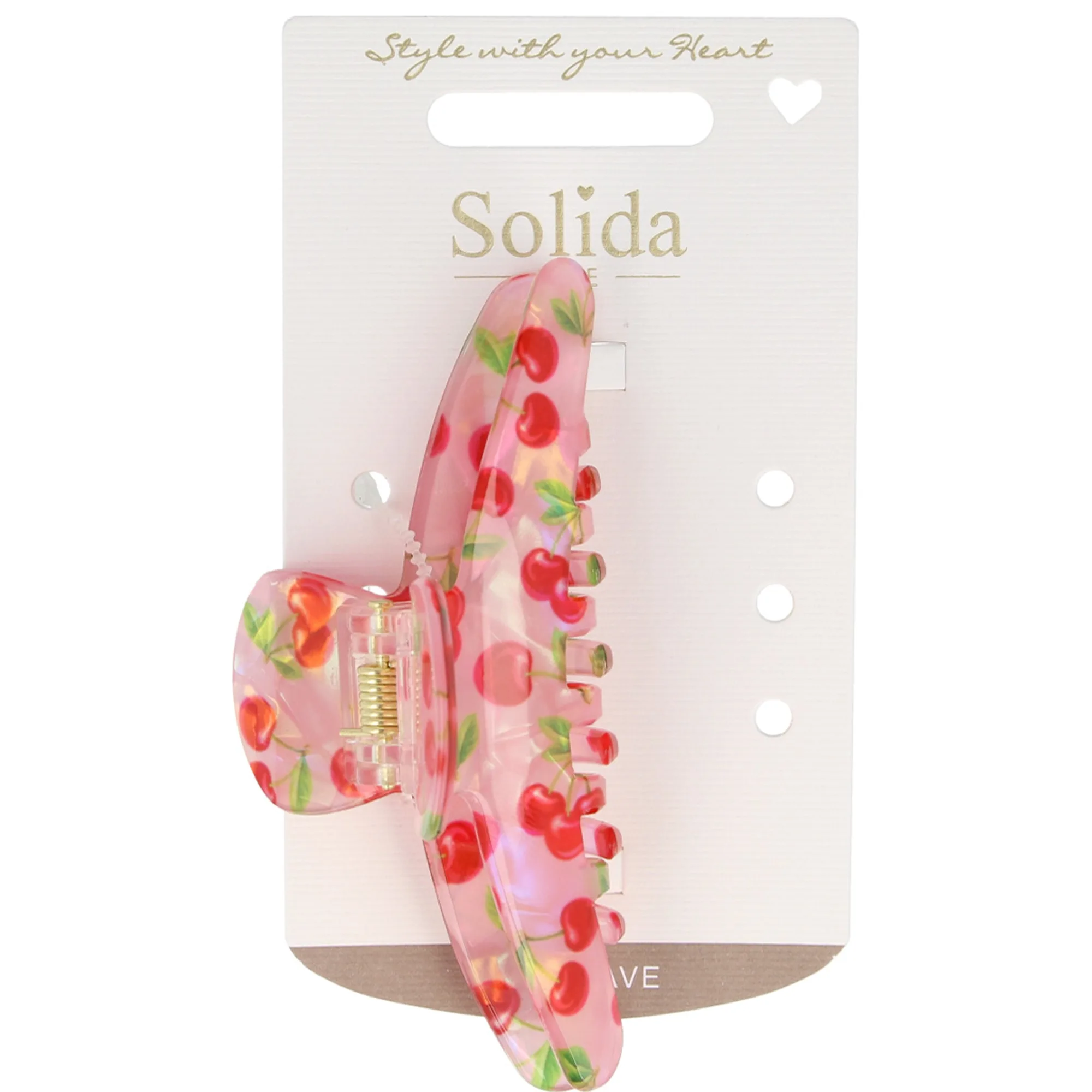 Solida Haarklammer Acryl rosa Hårnåle