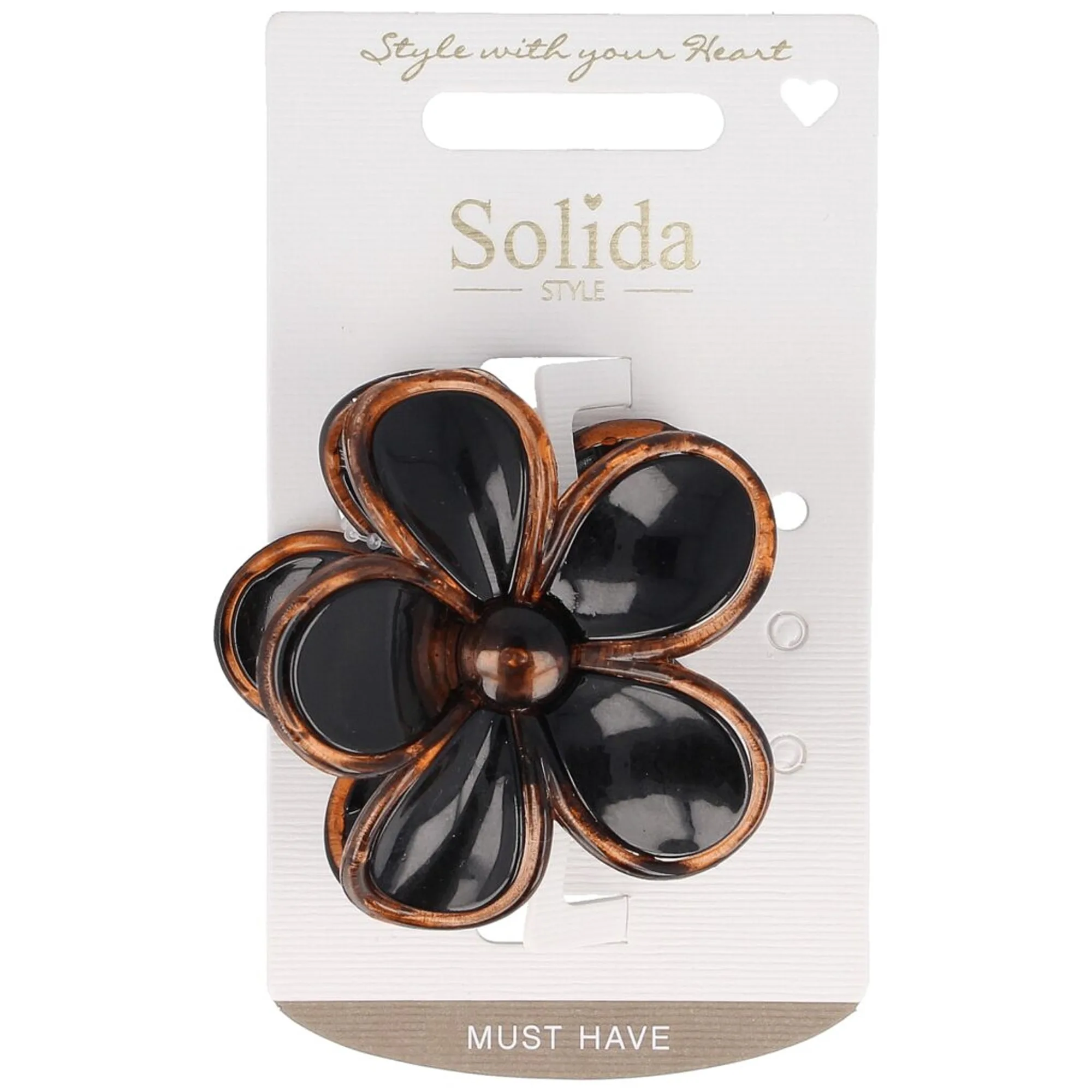 Solida Haarklammer Blumenform mehrfarbig Hårklämmor