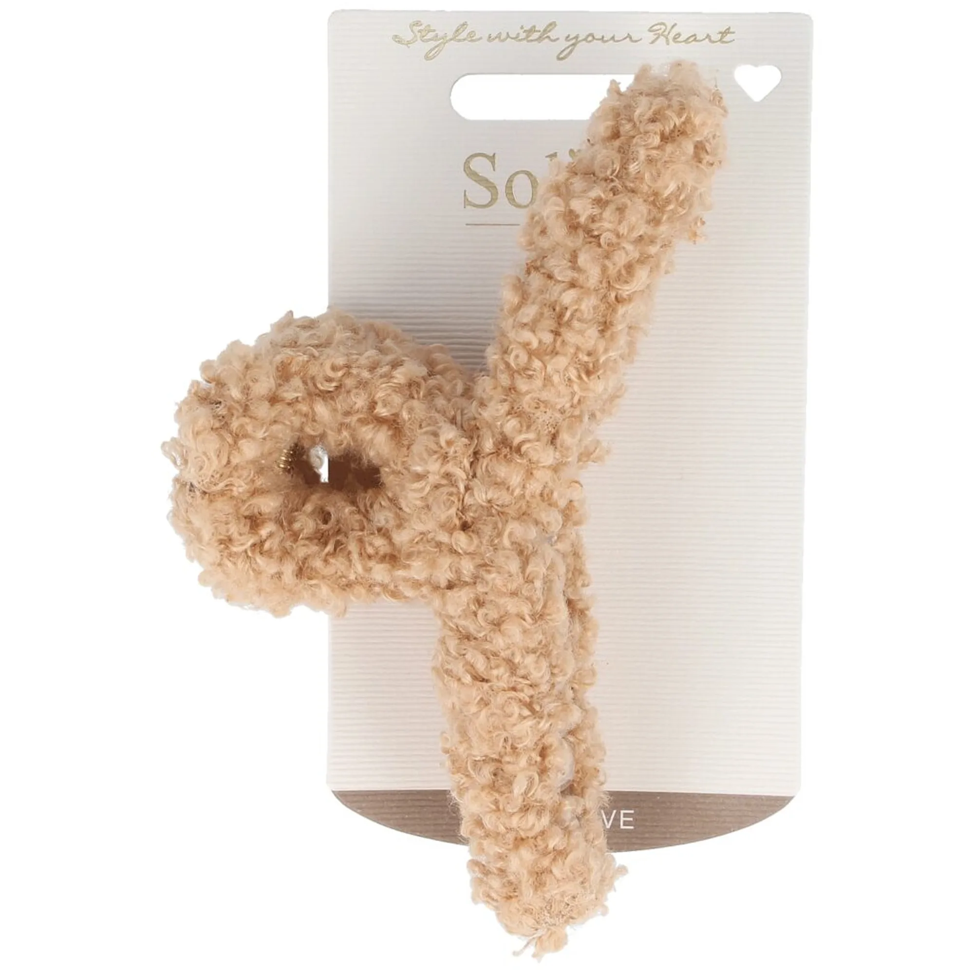 Solida Haarklammer Loop Form Teddy beige Hårklämmor