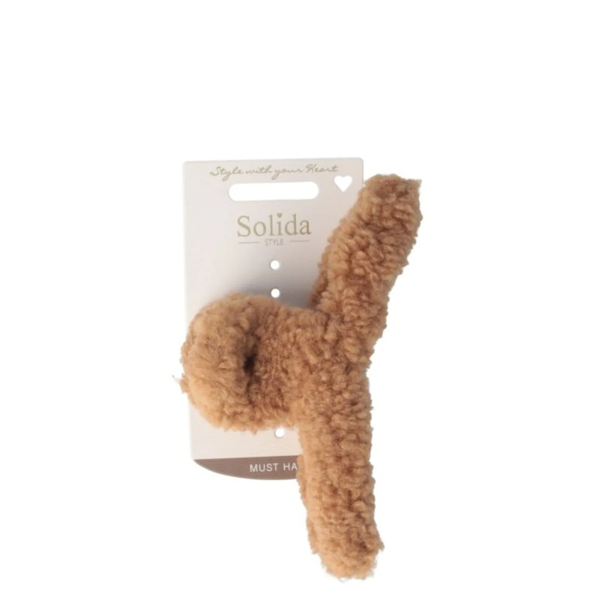 Solida Haarklammer Loop Form Teddy braun Hårnåle