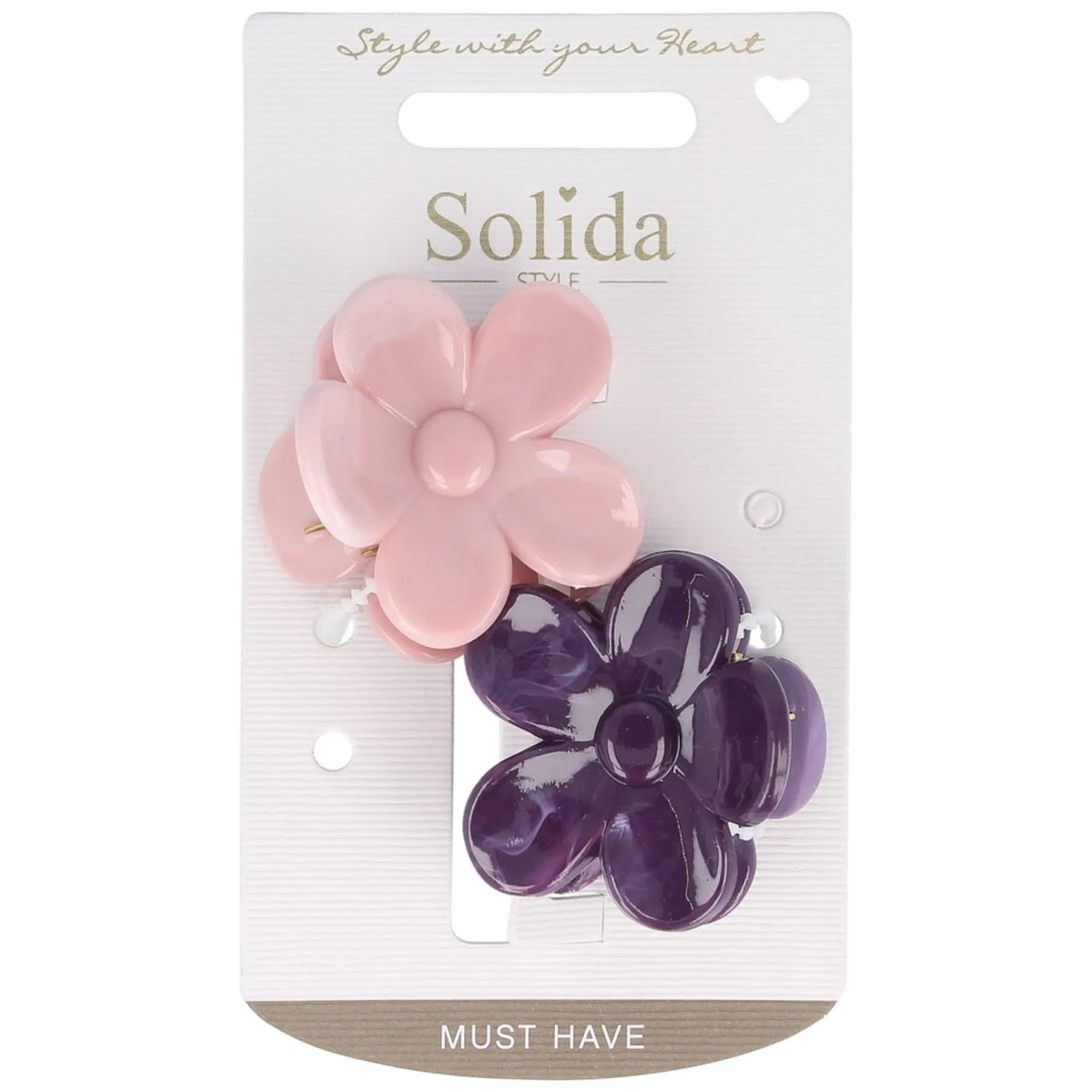 Solida Haarklammer mehrfarbig Blumenform Hårklämmor
