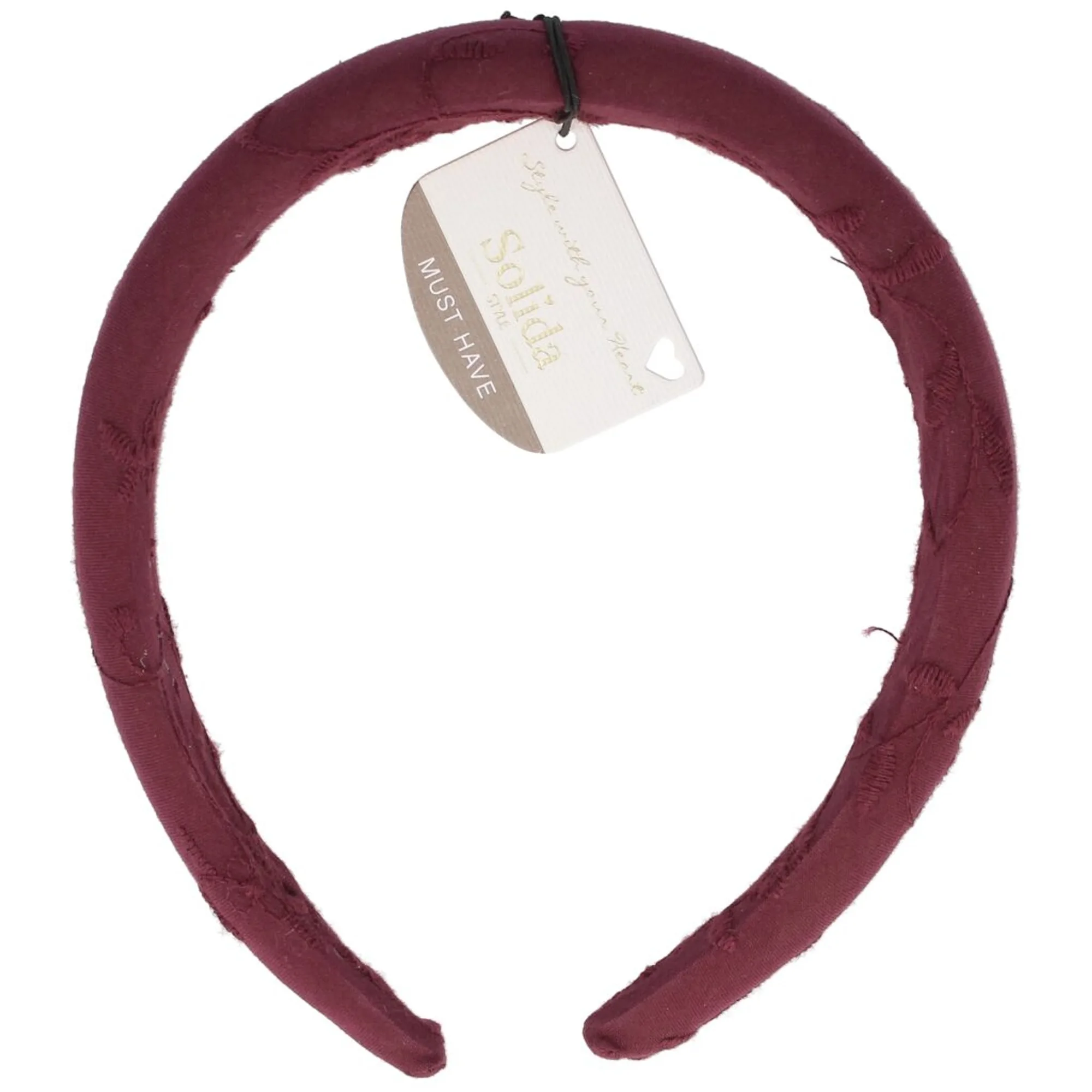 Solida Haarreif bordeaux gepolstert Diadem