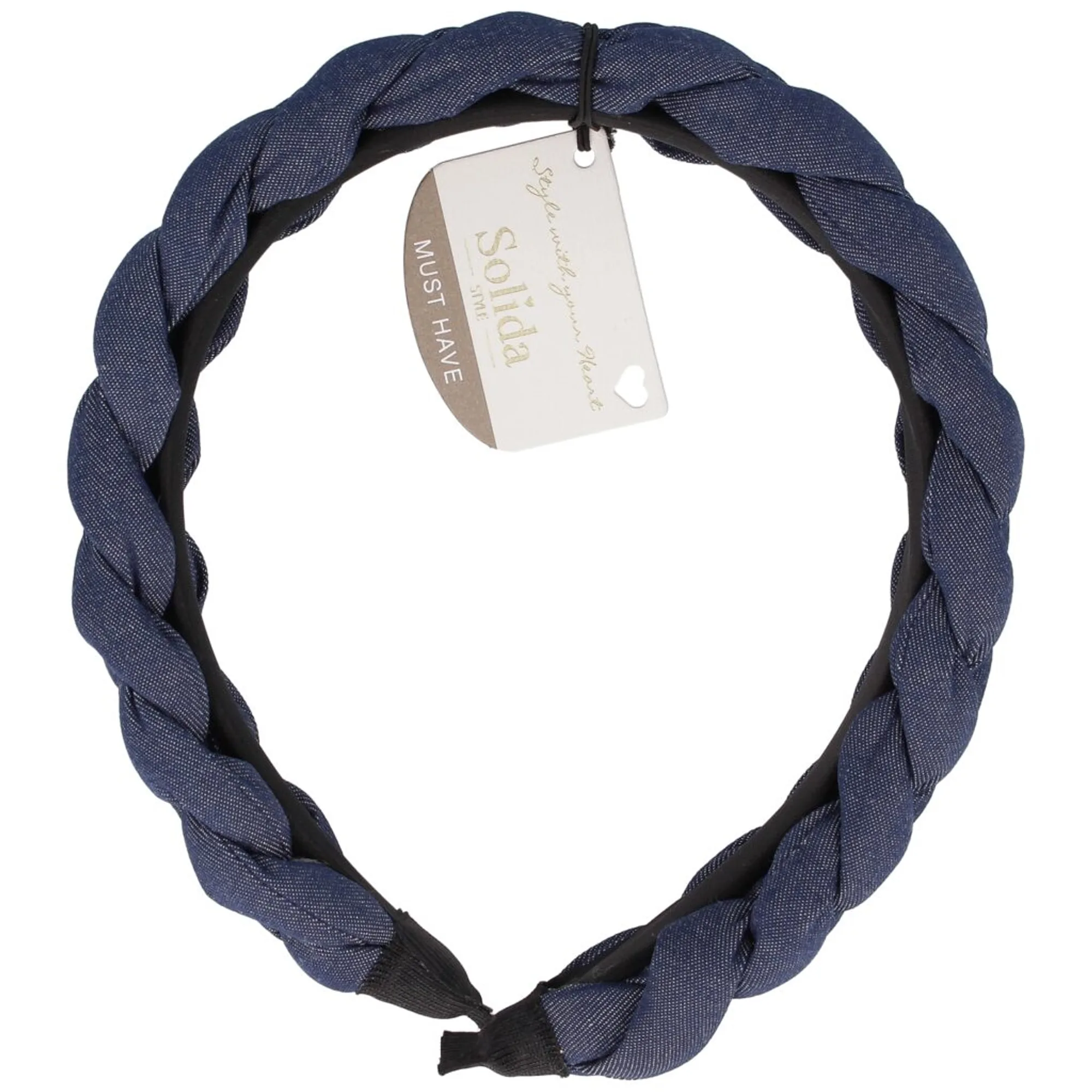 Solida Haarreif geflochten Denim Diadem