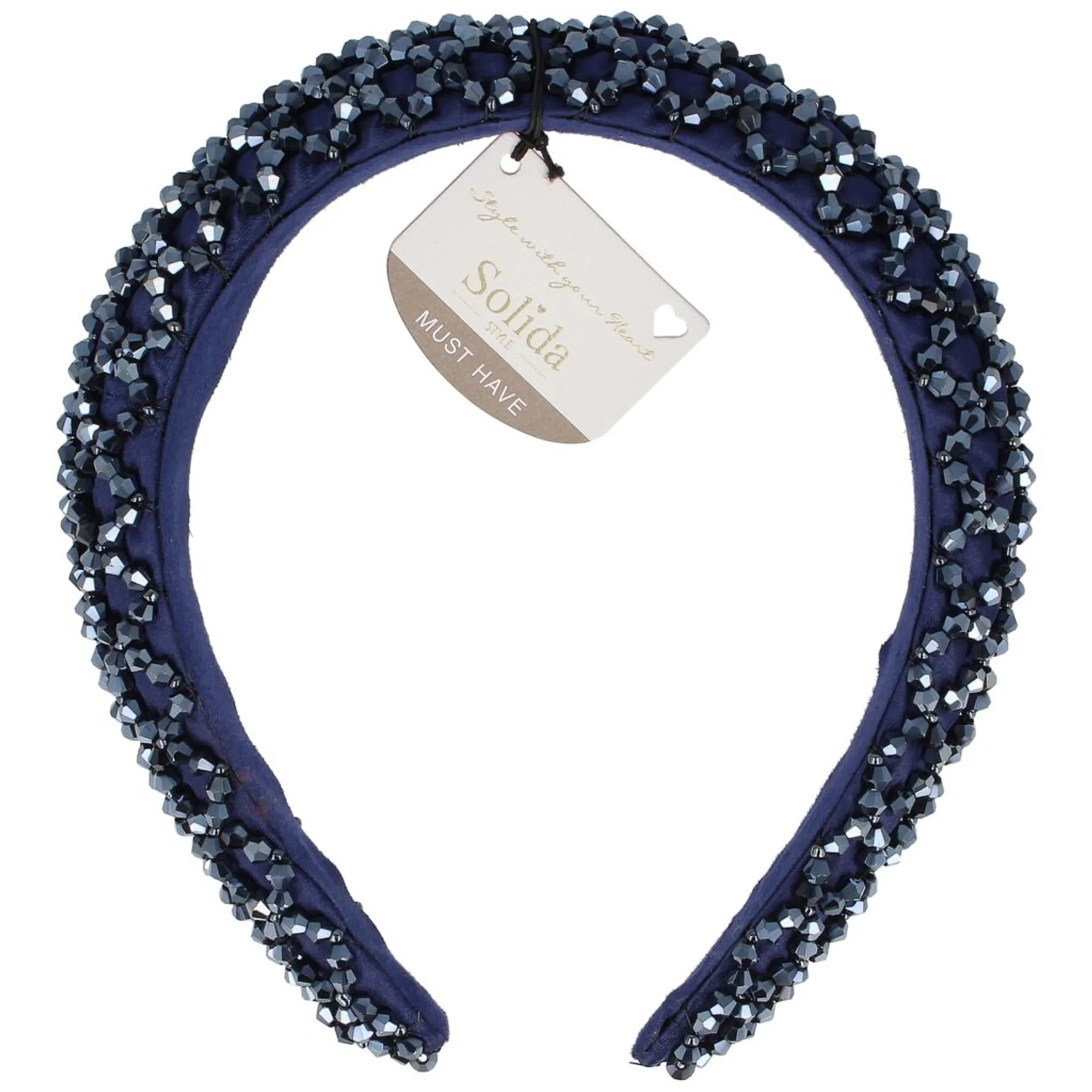 Solida Haarreif gepolstert Strasssteine Diadeemi
