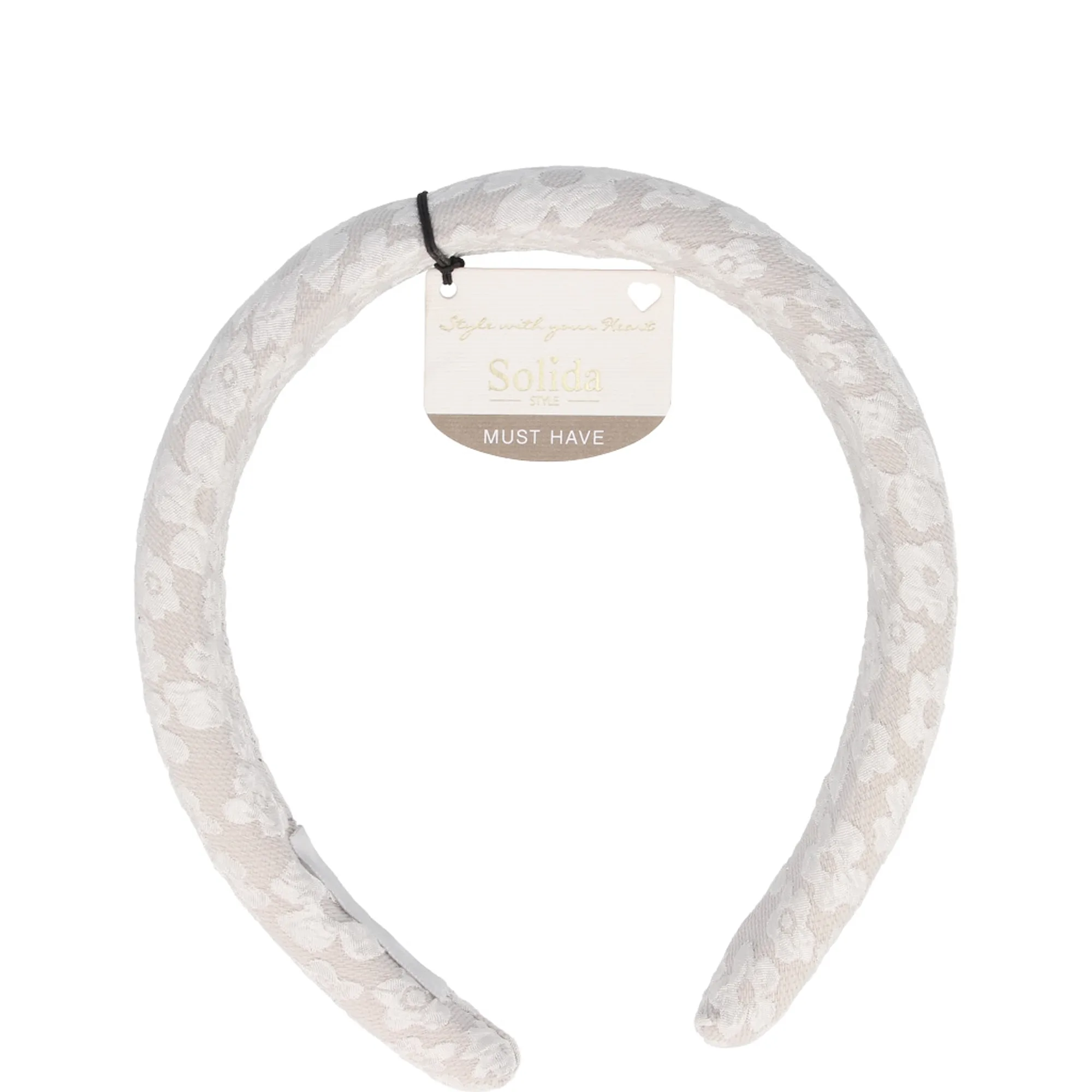 Solida Diadem vadderat och strukturerat blommigt Diadem