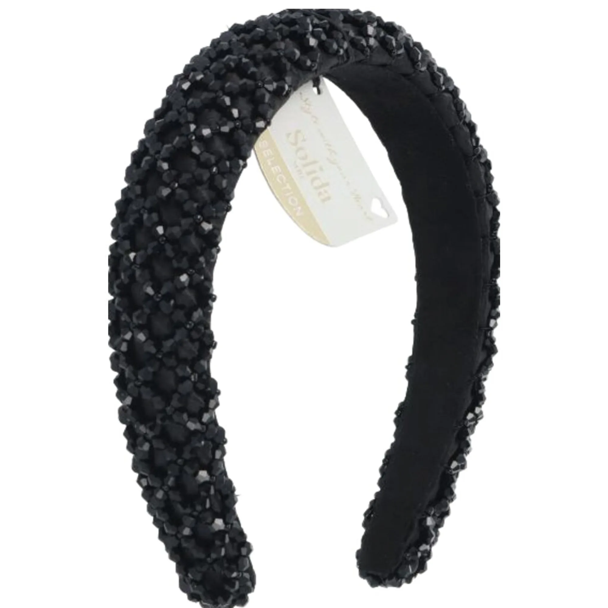 Solida Haarreif mit Strass, schwarz Diadem