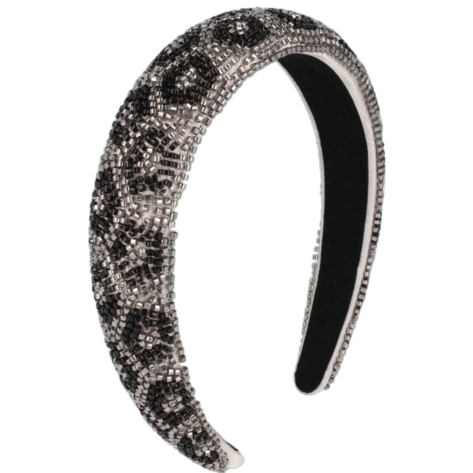 Solida Haarreif Perlen in Leo-Optik Diadem