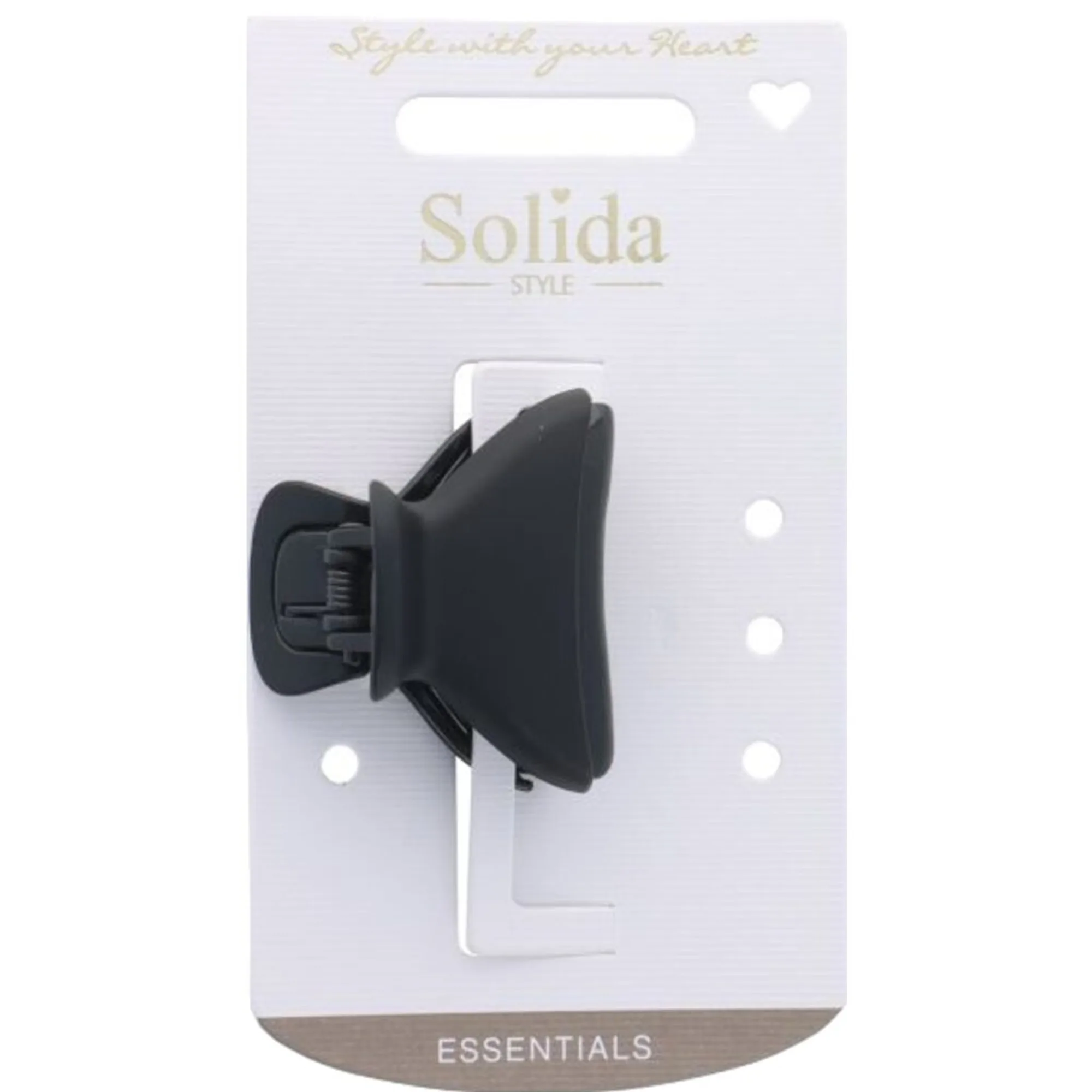 Solida Hårklemme sort mat medio Hårnåle