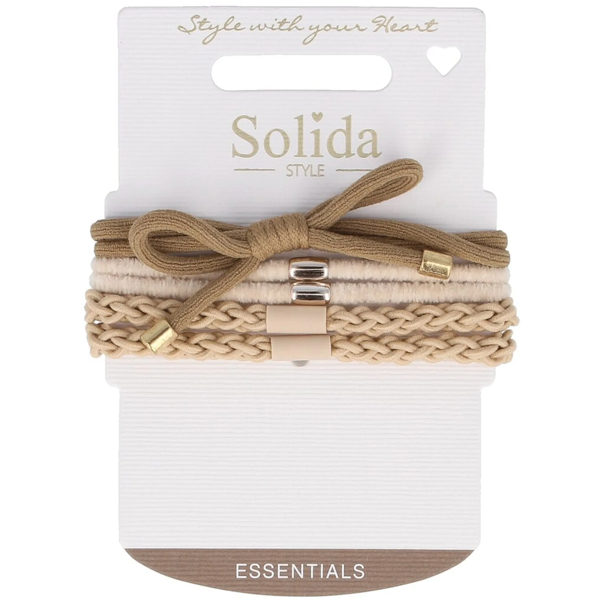Solida Zopfhalter mix & match, beige Hårsnodd