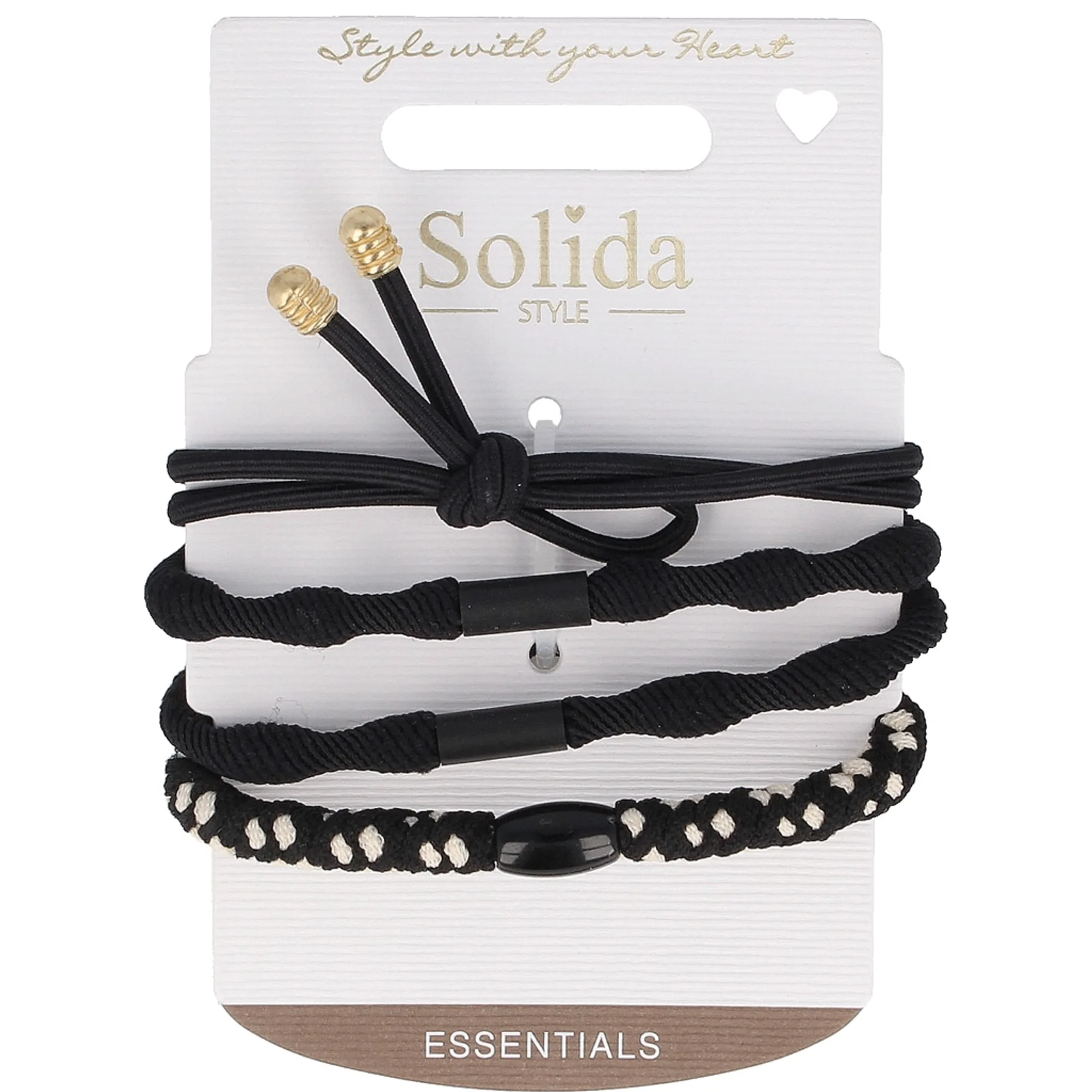 Solida Zopfhalter, mix & match schwarz Hårsnodd