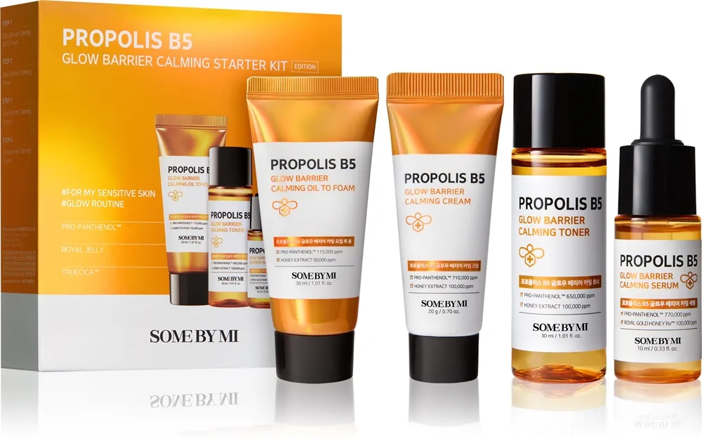 Some By Mi Propolis B5 Glow Barrier Calming Starter Kit Set för lyster och återfuktning