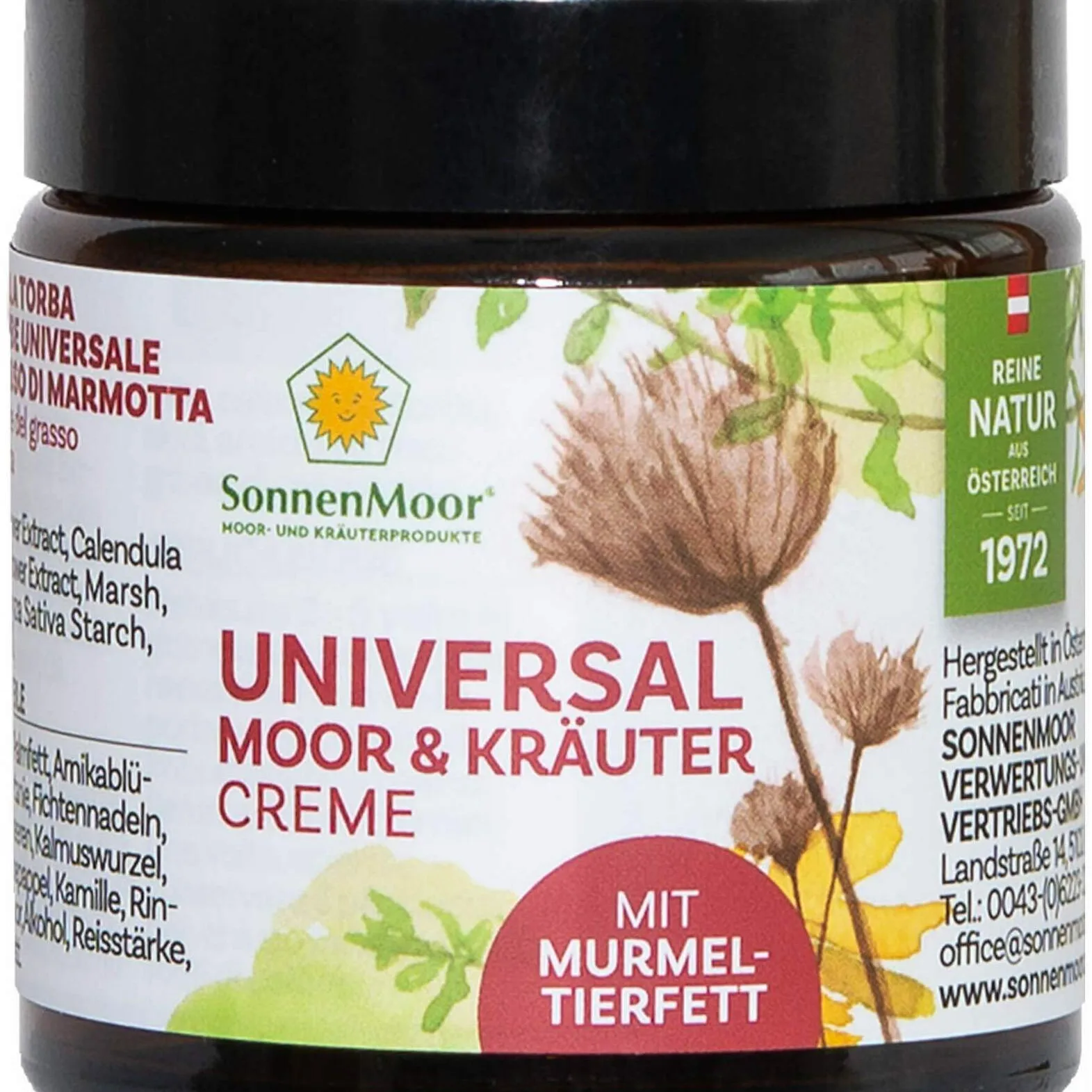 Universal Moor- U.Kräutercreme M.Murmeltierfett 90g - Zur Hautpflege