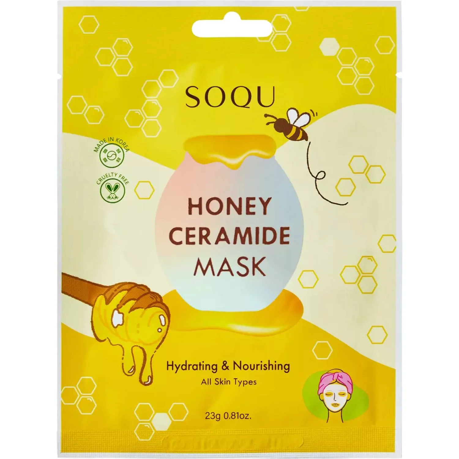 SOQU Honey Ceramide Sheet Mask 1 pcs