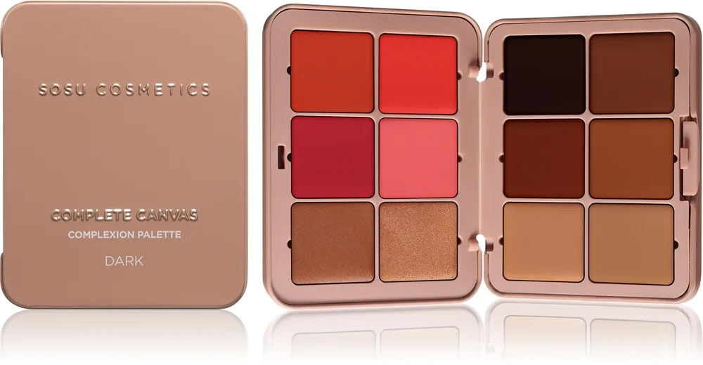SOSU Cosmetics Complete Canvas Complexion Palette Flerfunktionell ansiktspalett för ansikte Skugga 26.4 g