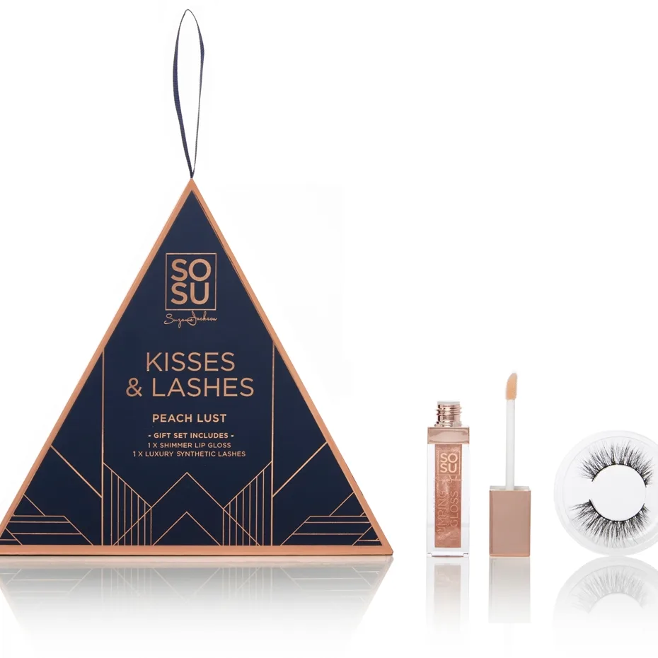SOSU Cosmetics Limited Edition Kisses & Lashes Gavesæt Peach Lust