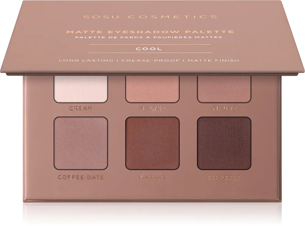 SOSU Cosmetics Matte Eyeshadow Palette Palett för ögonskugga Skugga Cool 6x1.3 g