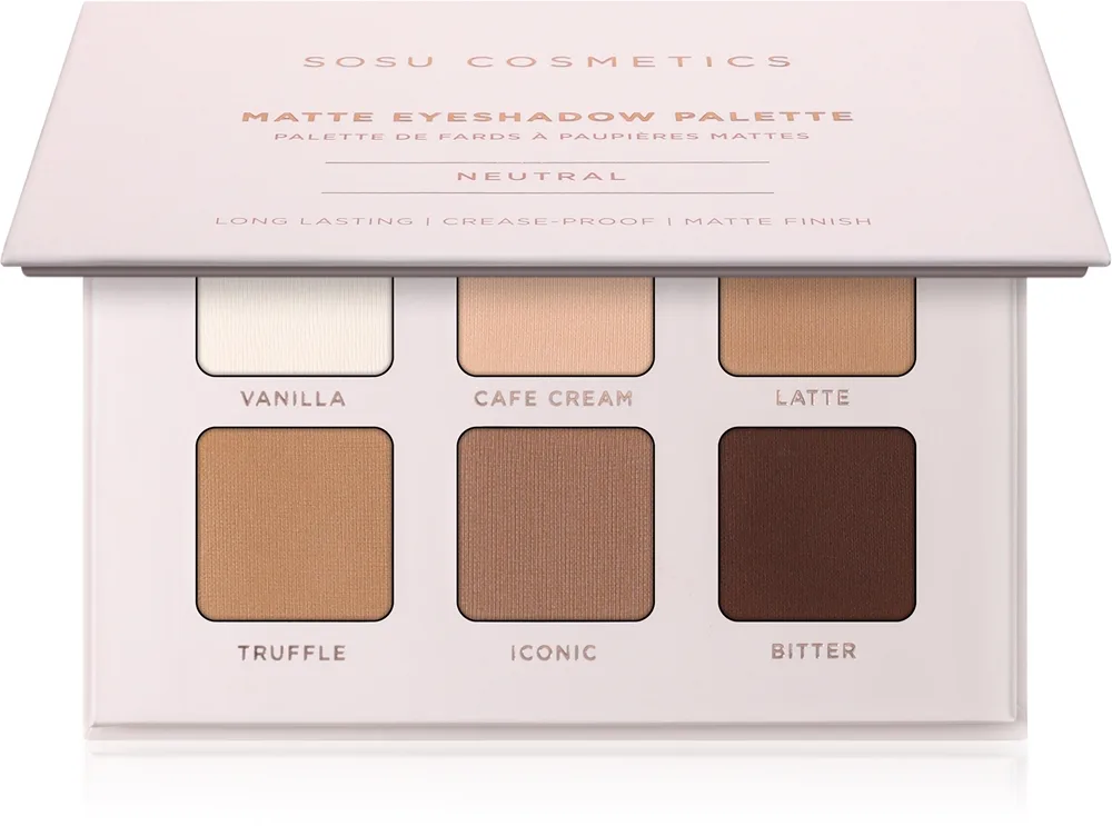 SOSU Cosmetics Matte Eyeshadow Palette Palett för ögonskugga Skugga Neutral 6x1.3 g